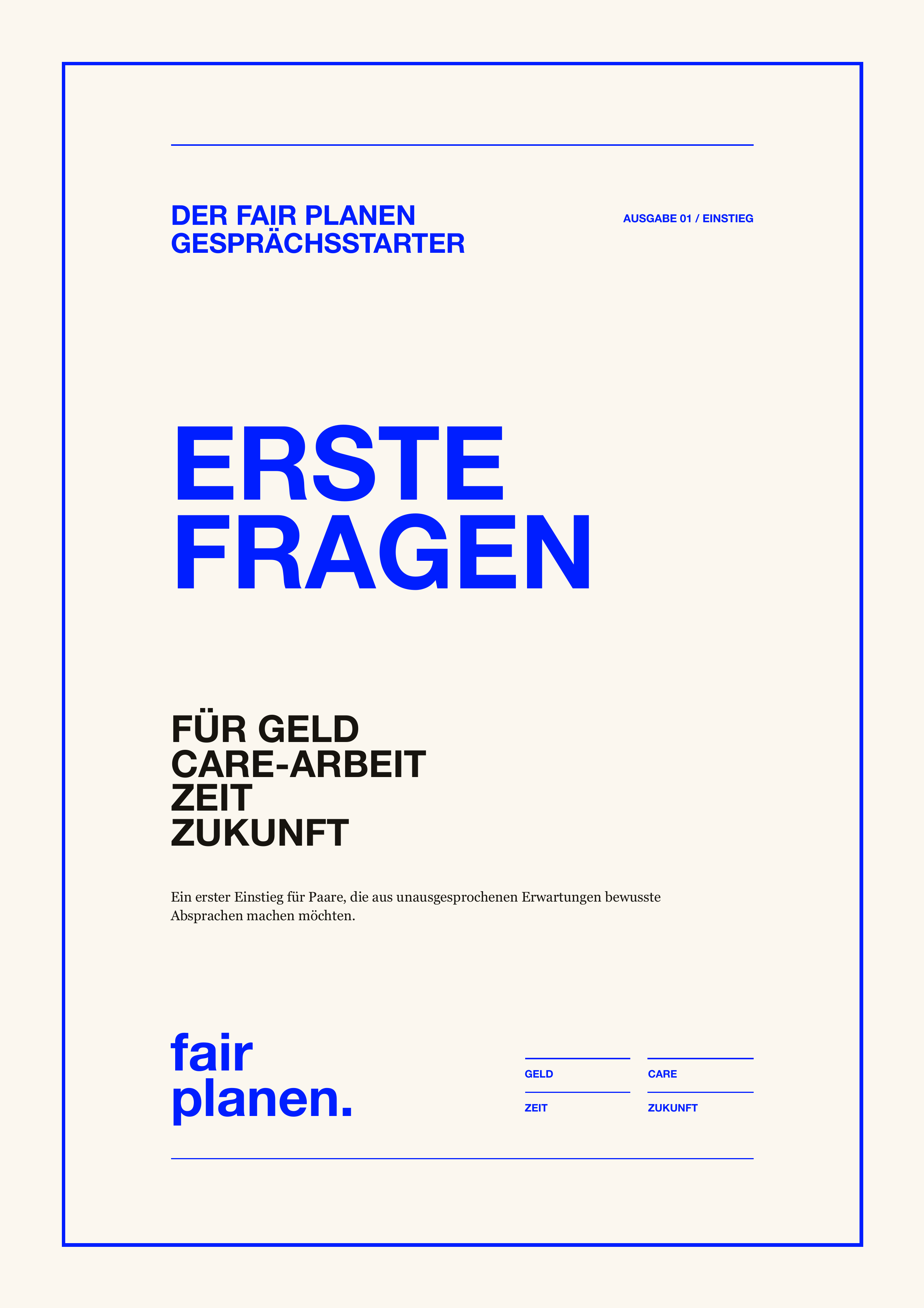 Cover des Fair Planen Gesprächsstarters: Erste Fragen.