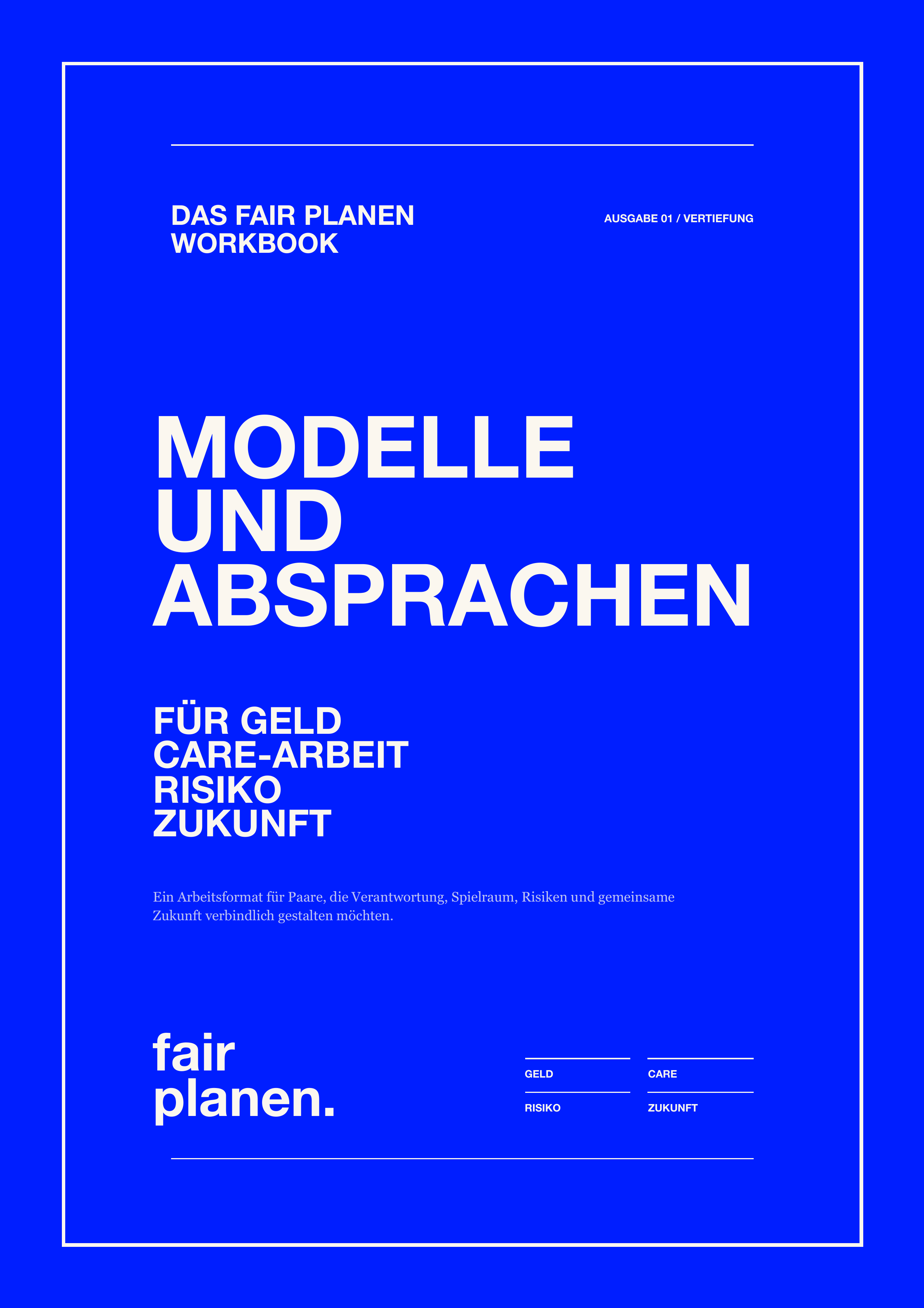 Cover des Fair Planen Workbooks: Modelle und Absprachen.